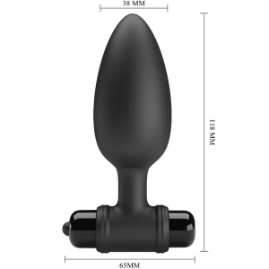 PRETTY LOVE - VIBRA BUTT PLUG 2 ANAL PLUG 10 VIBRAÃÃES PRETO